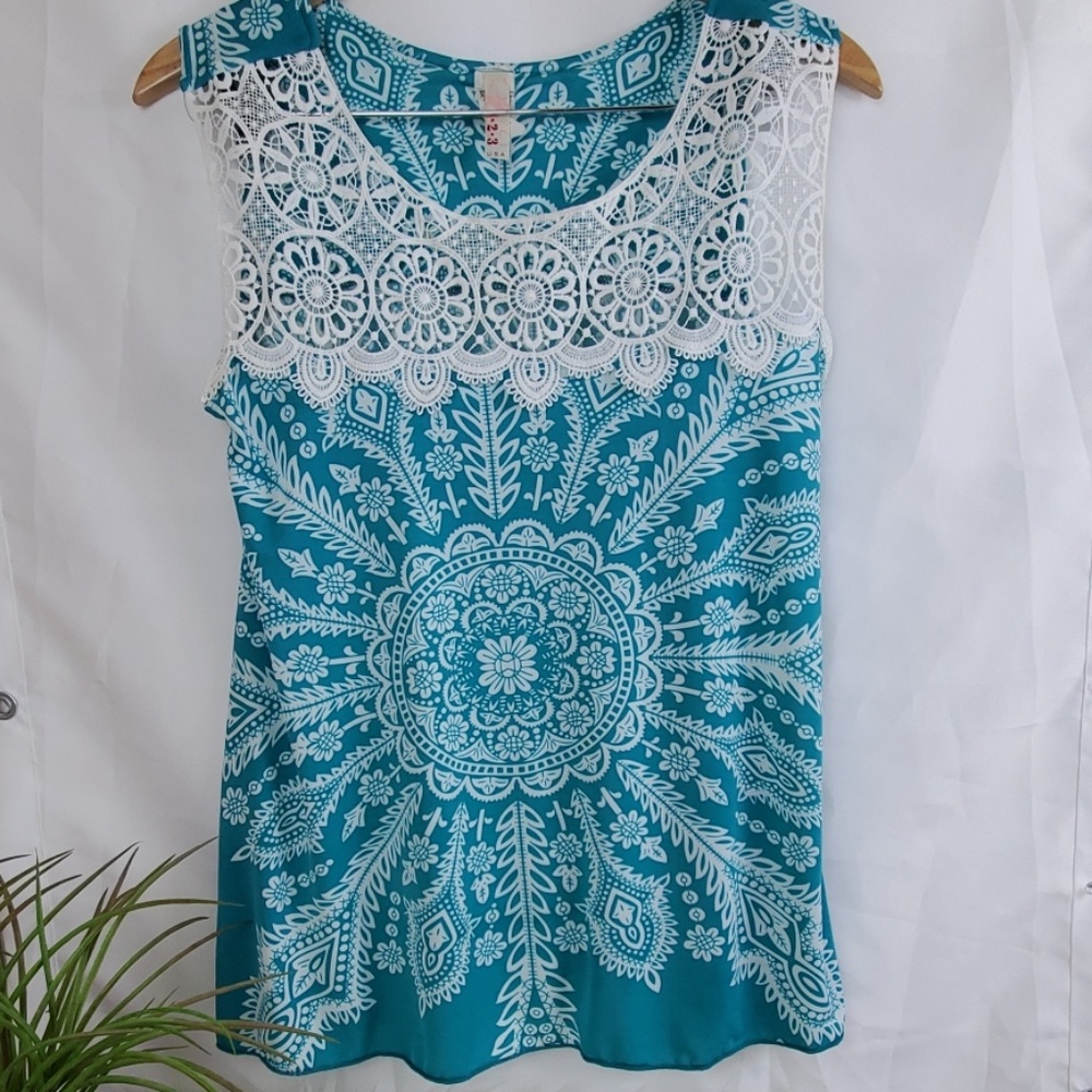 🦋1*2*3 USA PRINTED SLEEVELESS TOP/BLOUSE